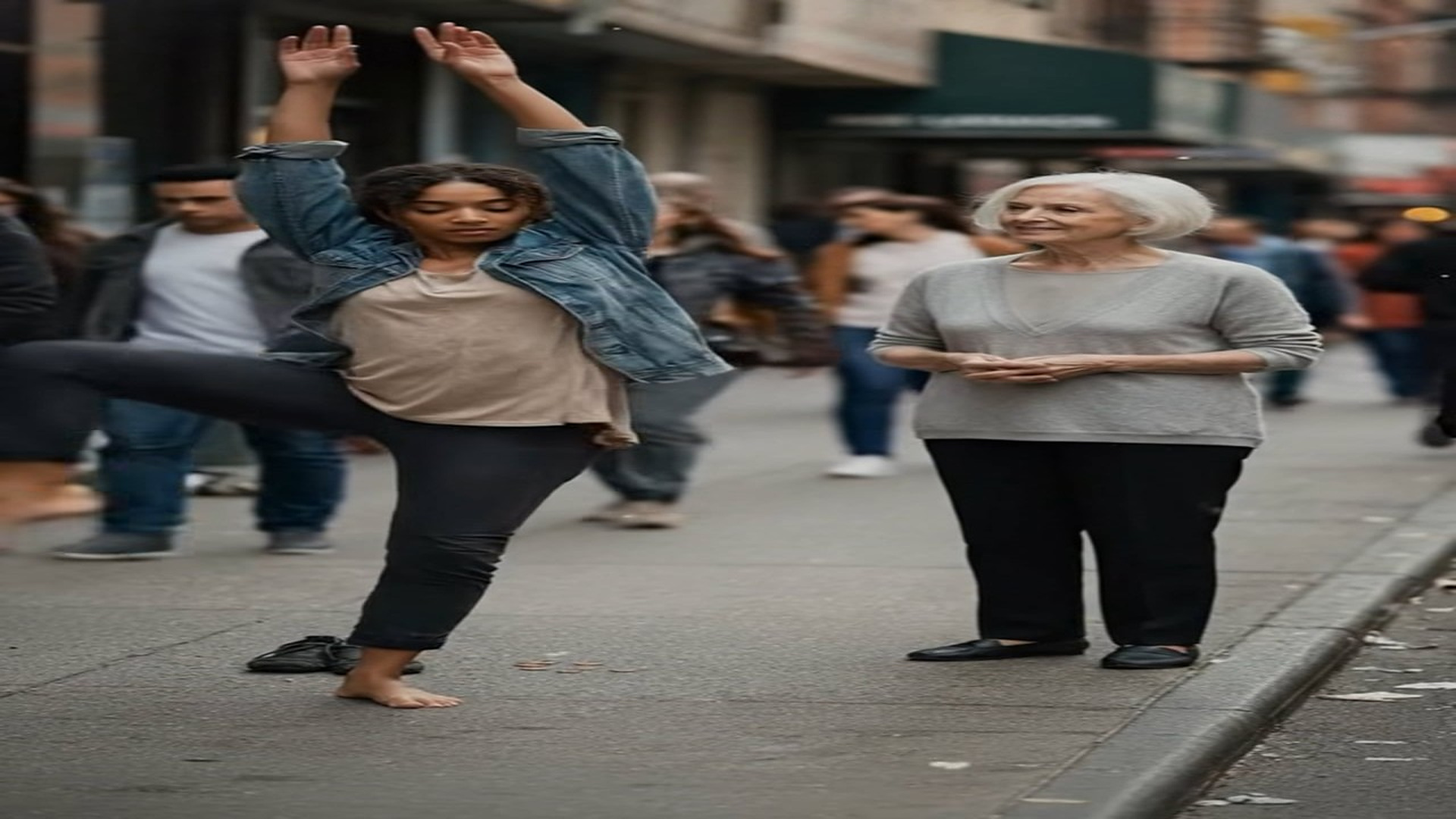 Parte 2 : D2308010_Moradora de rua revela que é bailarina e o final emocionou todo mundo #historiaemocionante #rev_part 2