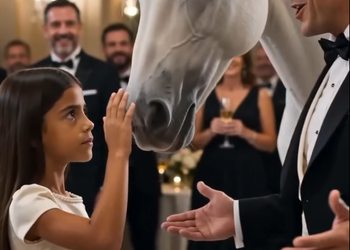 [ Vídeo completo ] A Menina Enfrentou o Milionário e Fez o Cavalo Branco se Curvar… Mas a Verdade Sobre Seu Pai Deixou Todos em Choque! 😱🐎