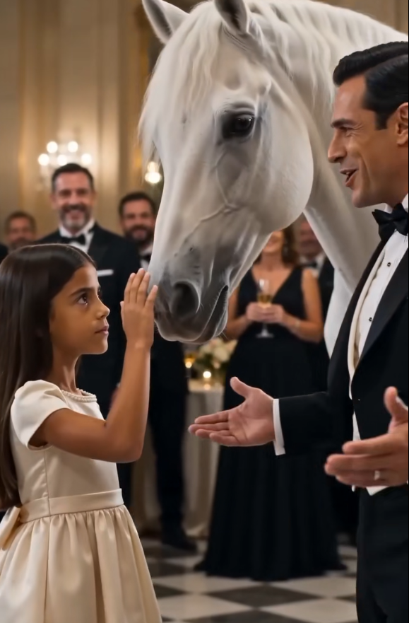 [ Vídeo completo ] A Menina Enfrentou o Milionário e Fez o Cavalo Branco se Curvar… Mas a Verdade Sobre Seu Pai Deixou Todos em Choque! 😱🐎